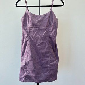 CORDUROY PURPLE MINI DRESS